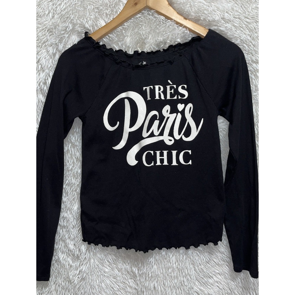 Girls‎ Top Youth Size 18/20 Black Long Sleeve Pullover - Picture 3 of 5